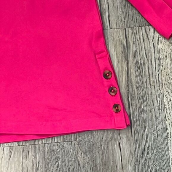 Chico’s Supima Cotton Side-Button Bateau-Neck Top XL - Picture 3 of 6